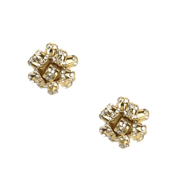 kate spade Jewelry - Kate Spade • Pave Bourgeois Bow Earrings • Gold
